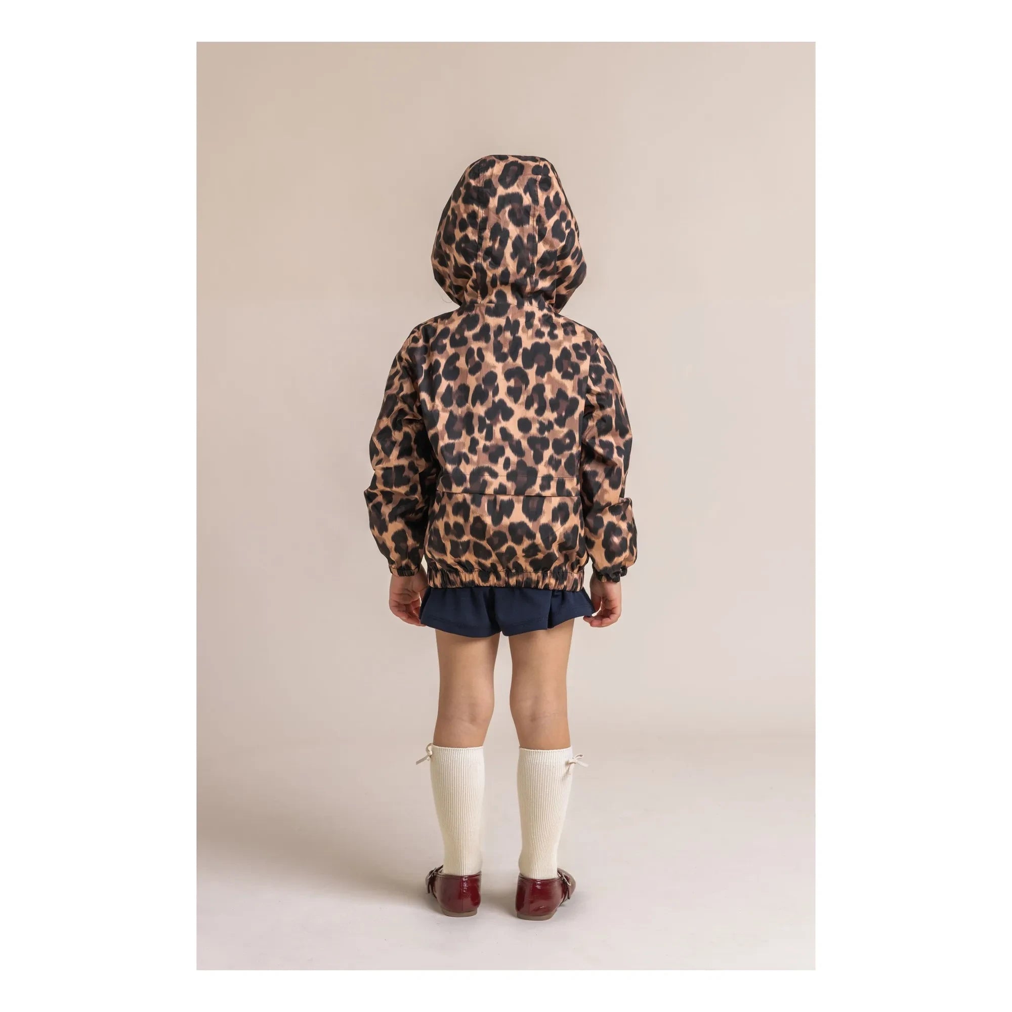 Flotte – Wasserabweisende Windjacke Bastille Leopard Recycelte Fasern | Braun
