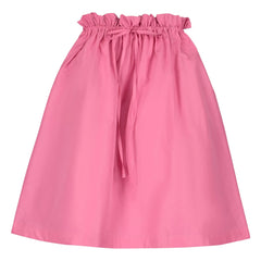 Tangerine - Gathered Waist Midi Skirt | Pink