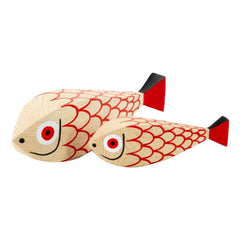 Vitra - Wooden Dolls Mama Fish und Kind, Alexander Girard, 1952 | Rot
