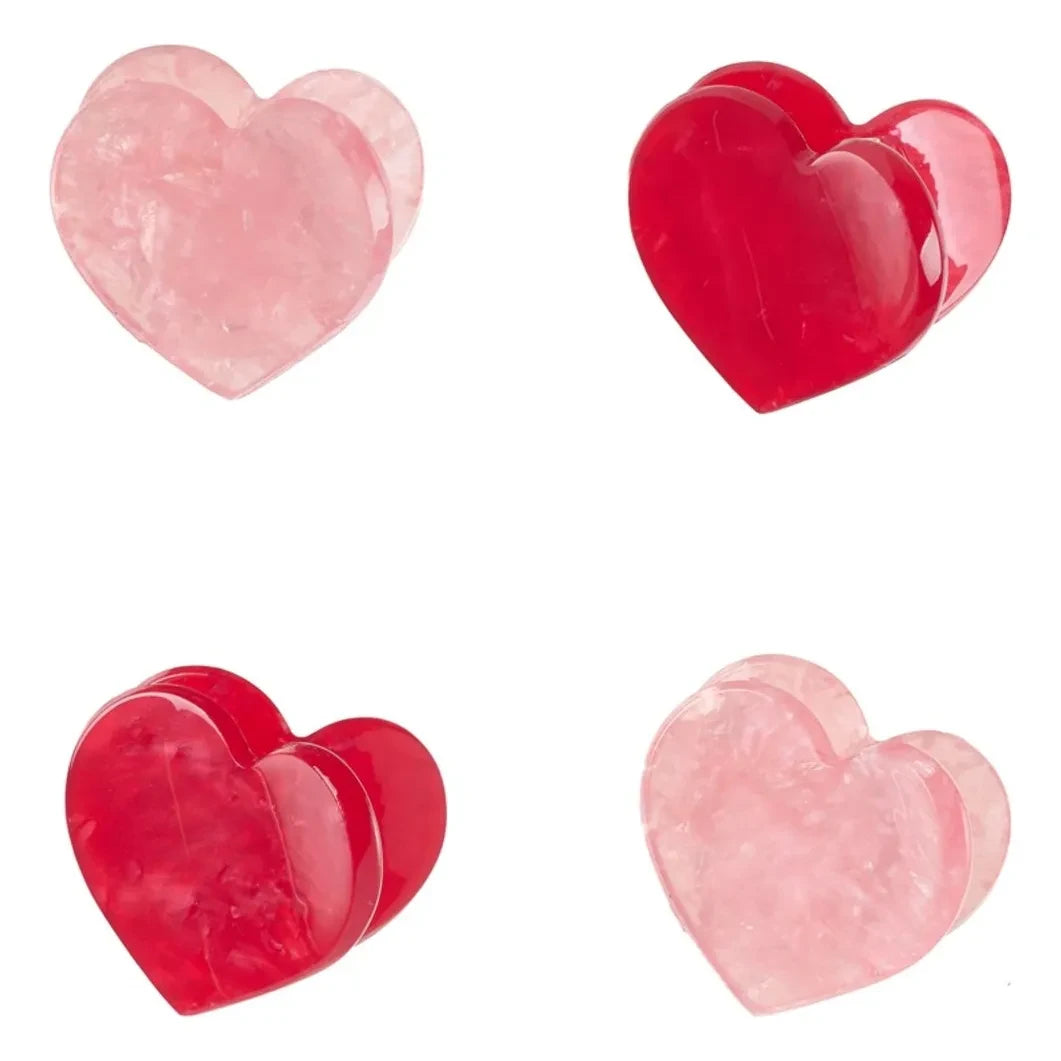 Rockahula Kids - Set of 4 Heart Clasps | Red