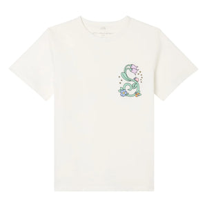 Stella McCartney Kids – Bio-Baumwoll-Blumen-T-Shirt | Elfenbein