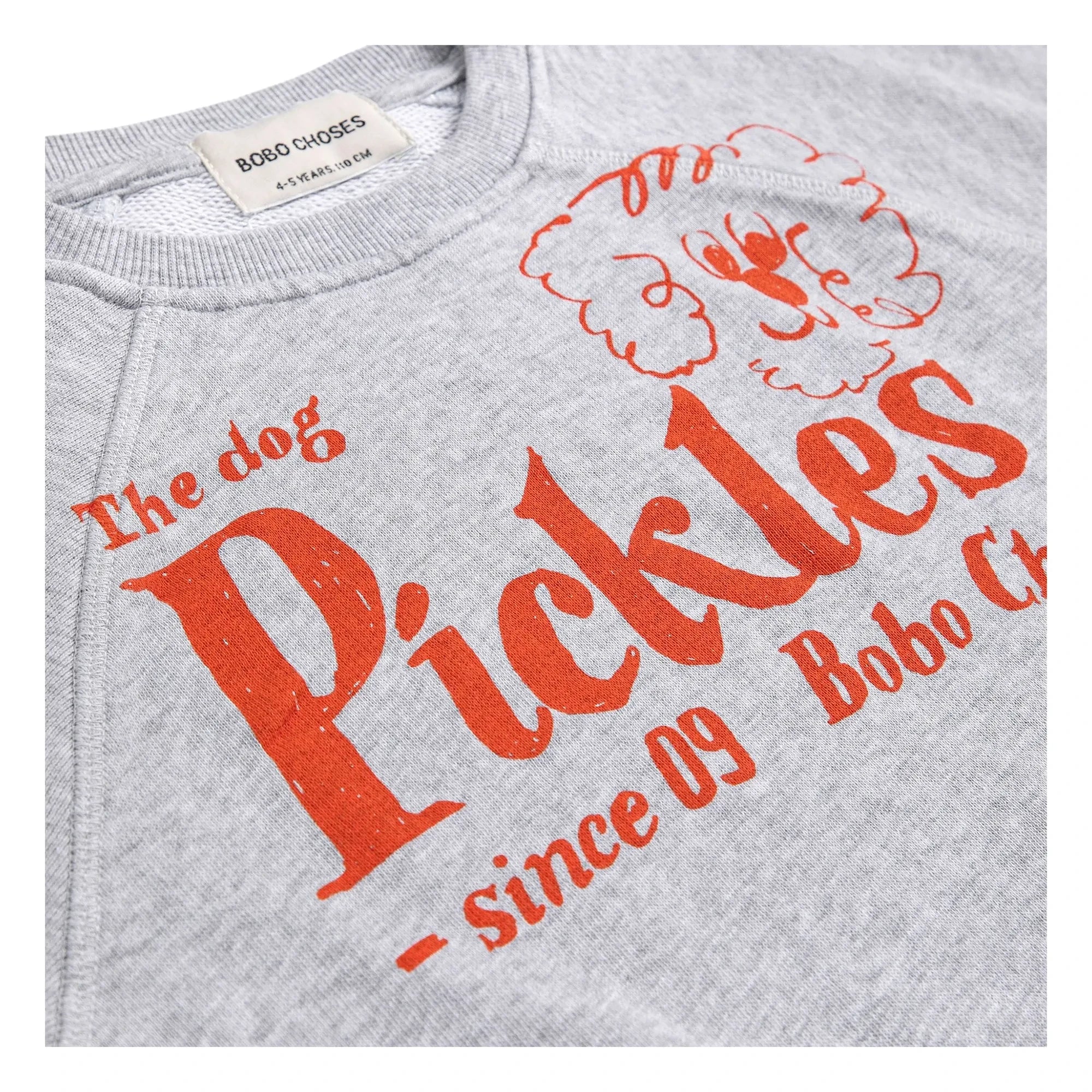 Bobo Choses - The Dog Pickles Organic Cotton Sleeveless Sweatshirt | Gray Melange