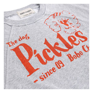 Bobo Choses - The Dog Pickles Organic Cotton Sleeveless Sweatshirt | Gray Melange