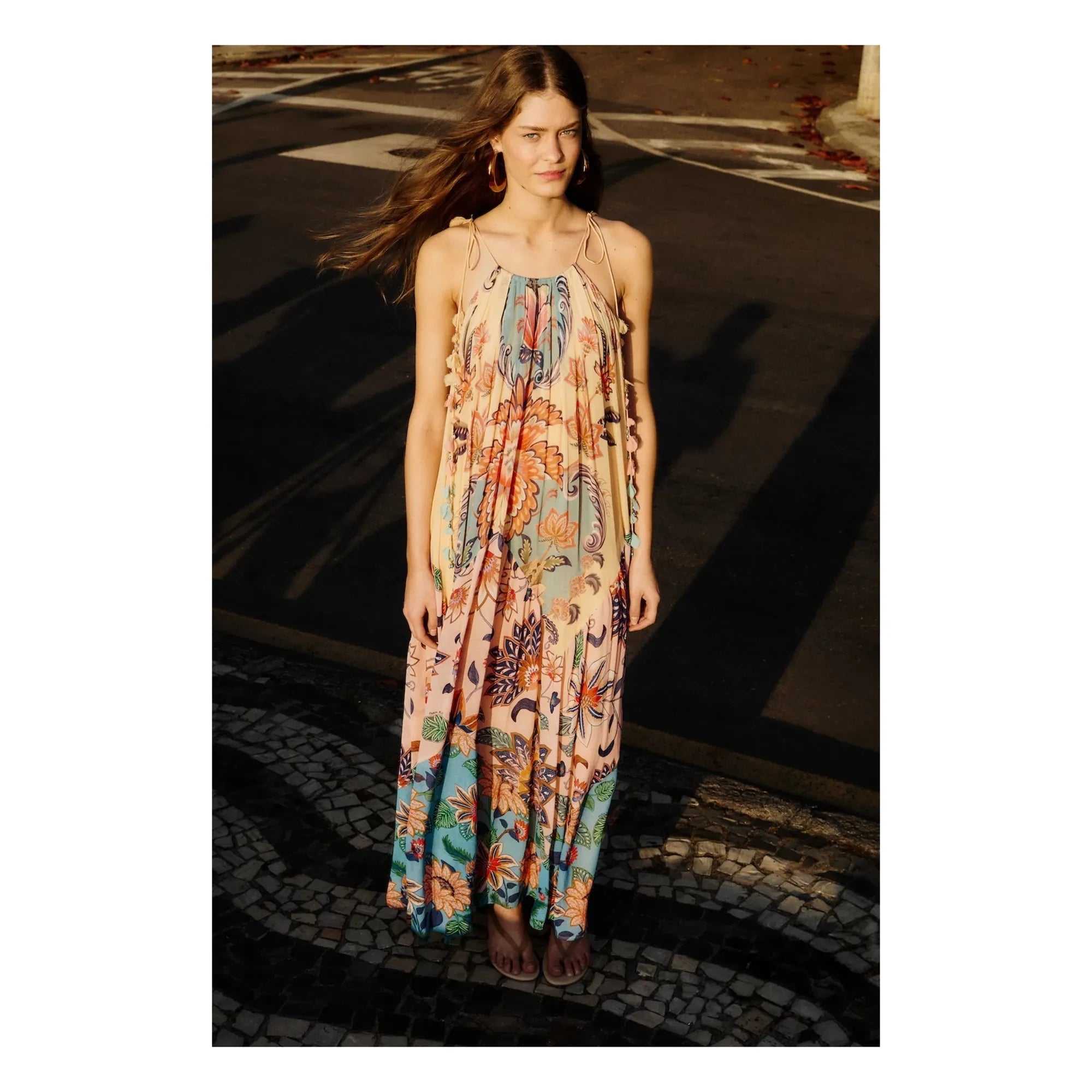 Farm Rio – Delhi Boho Kleid | Rosa