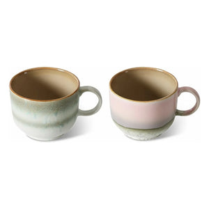 HKliving - Taşçanak Kupalar - 2'li Set | Pembe