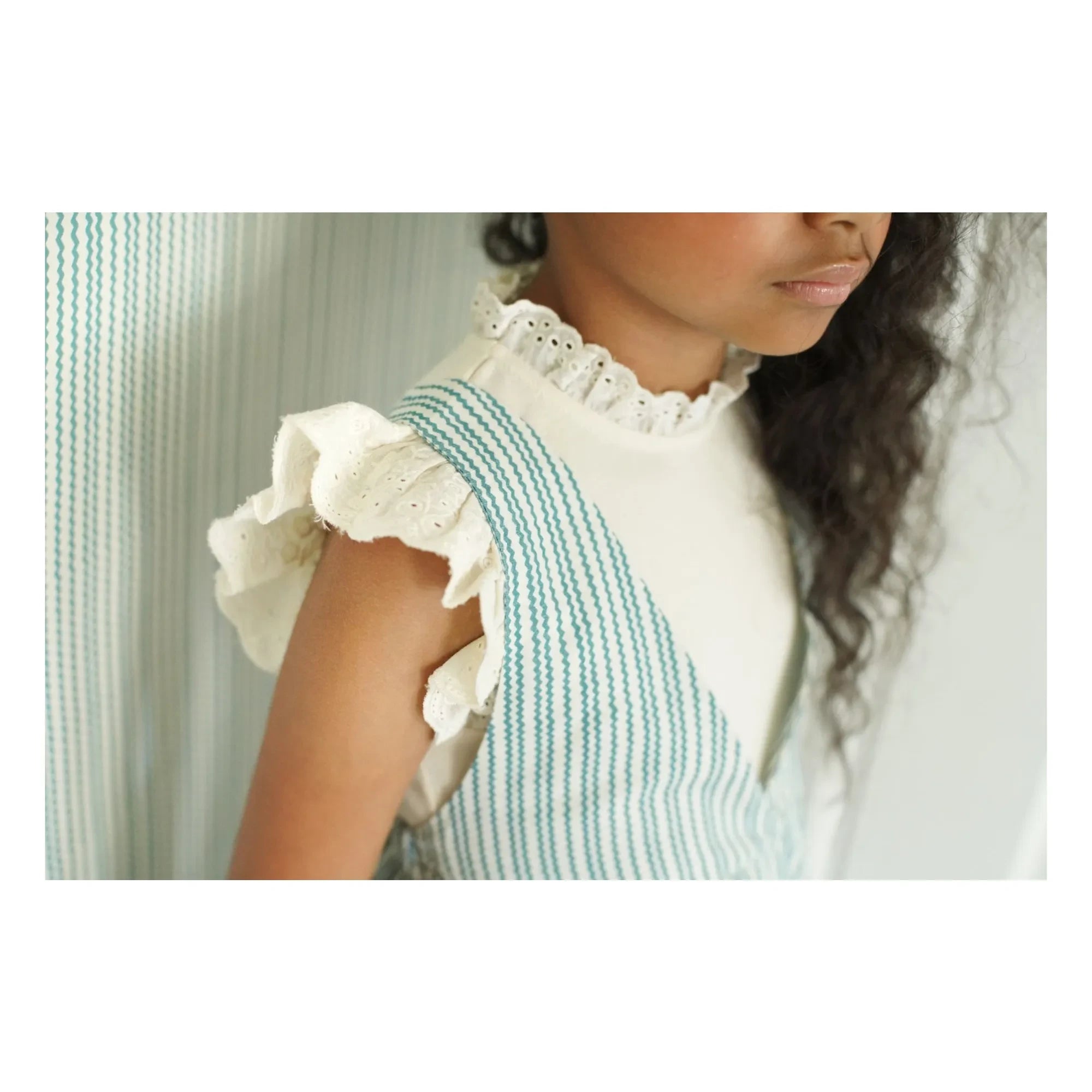 Soor Ploom - Pointelle Eyelet Organic Cotton T-Shirt | Beige Pink