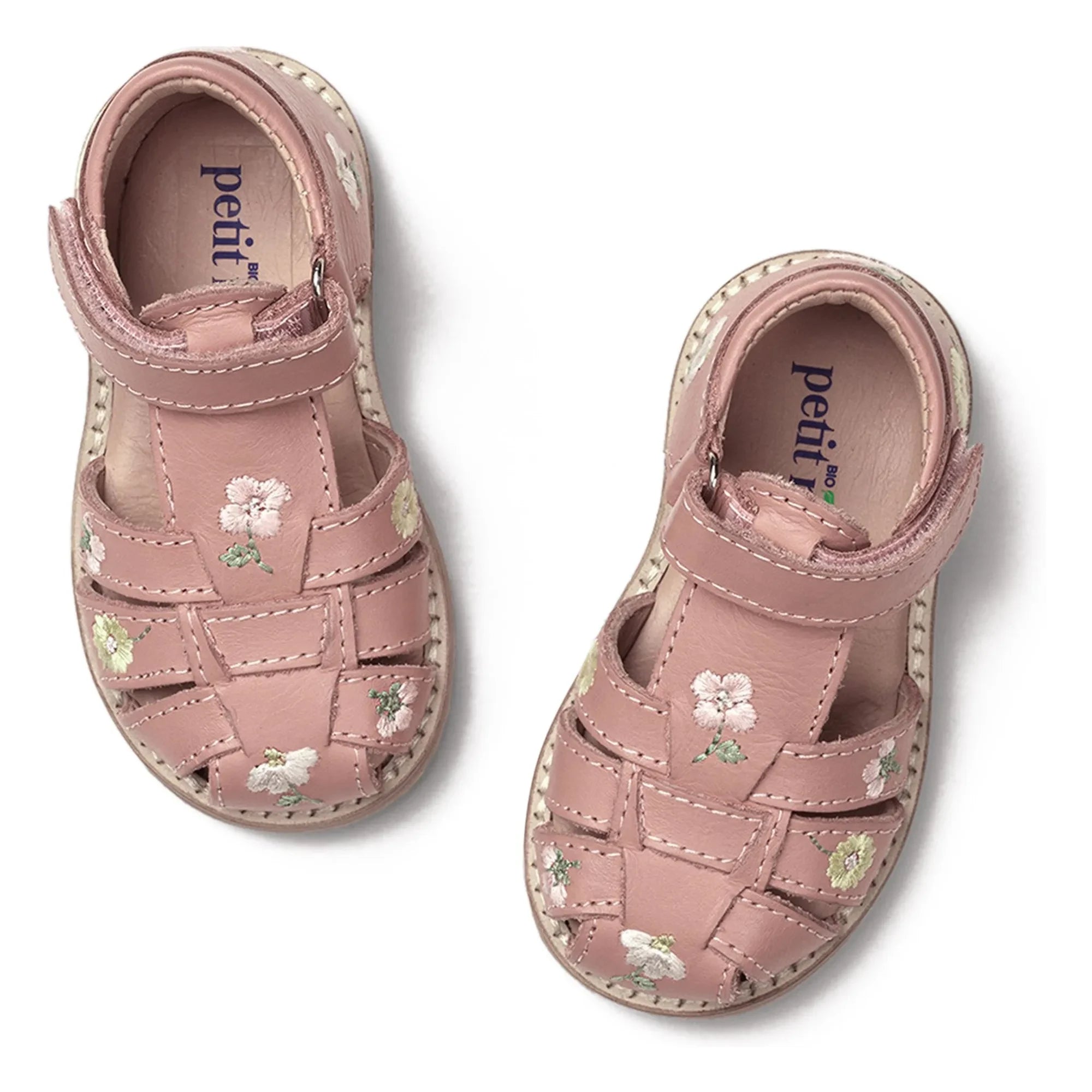 Petit Nord - Sandalen mit Blumenstickerei - Uniqua Kollektion | Puderrosa