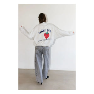 Lollys Laundry - Sydney Sweat Strawberry Baumwolle | Grau