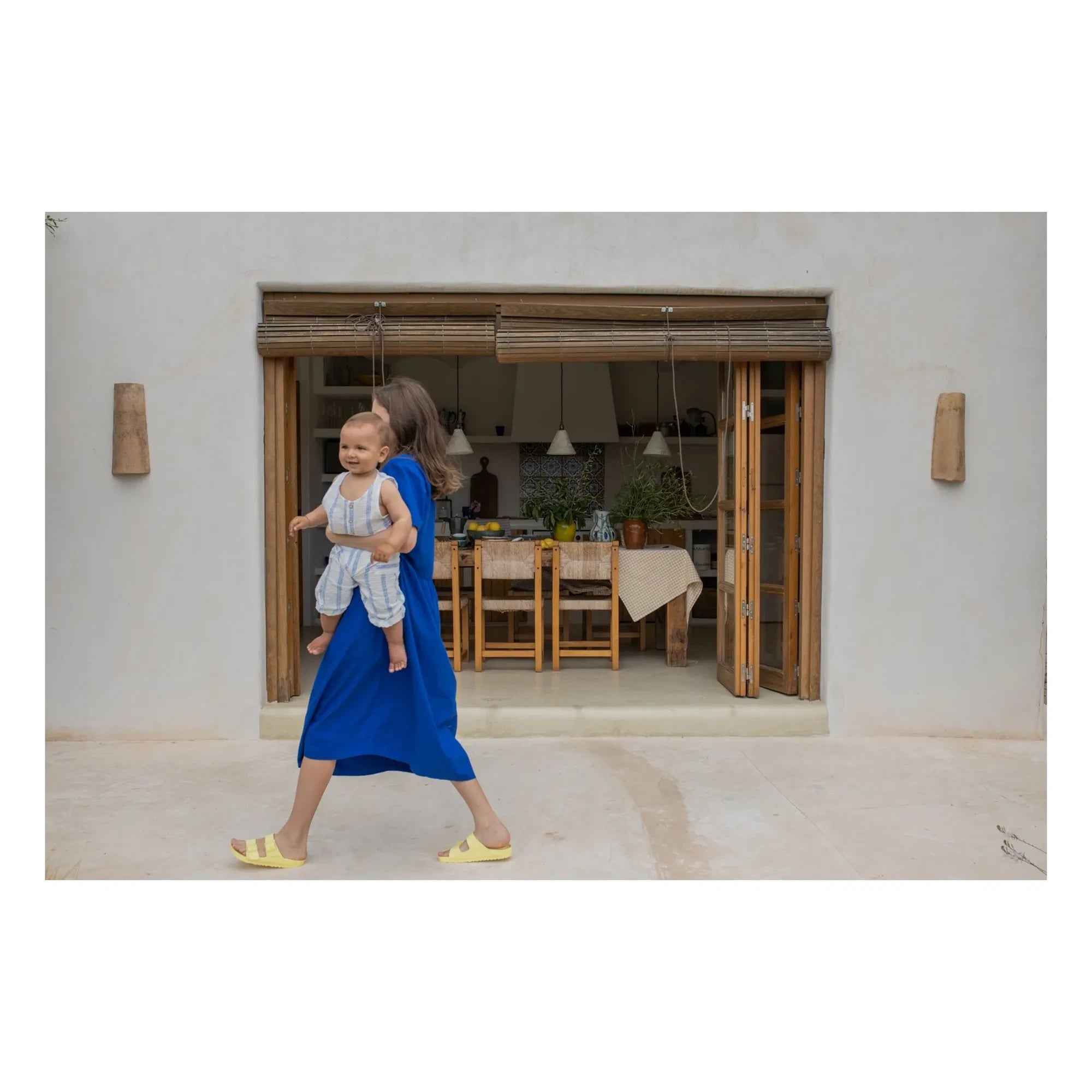 1+ in the family - Montjoi çizgili tulum | Açık mavi