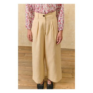 Louise Misha - Federica Linen and Cotton Pants | Ivory