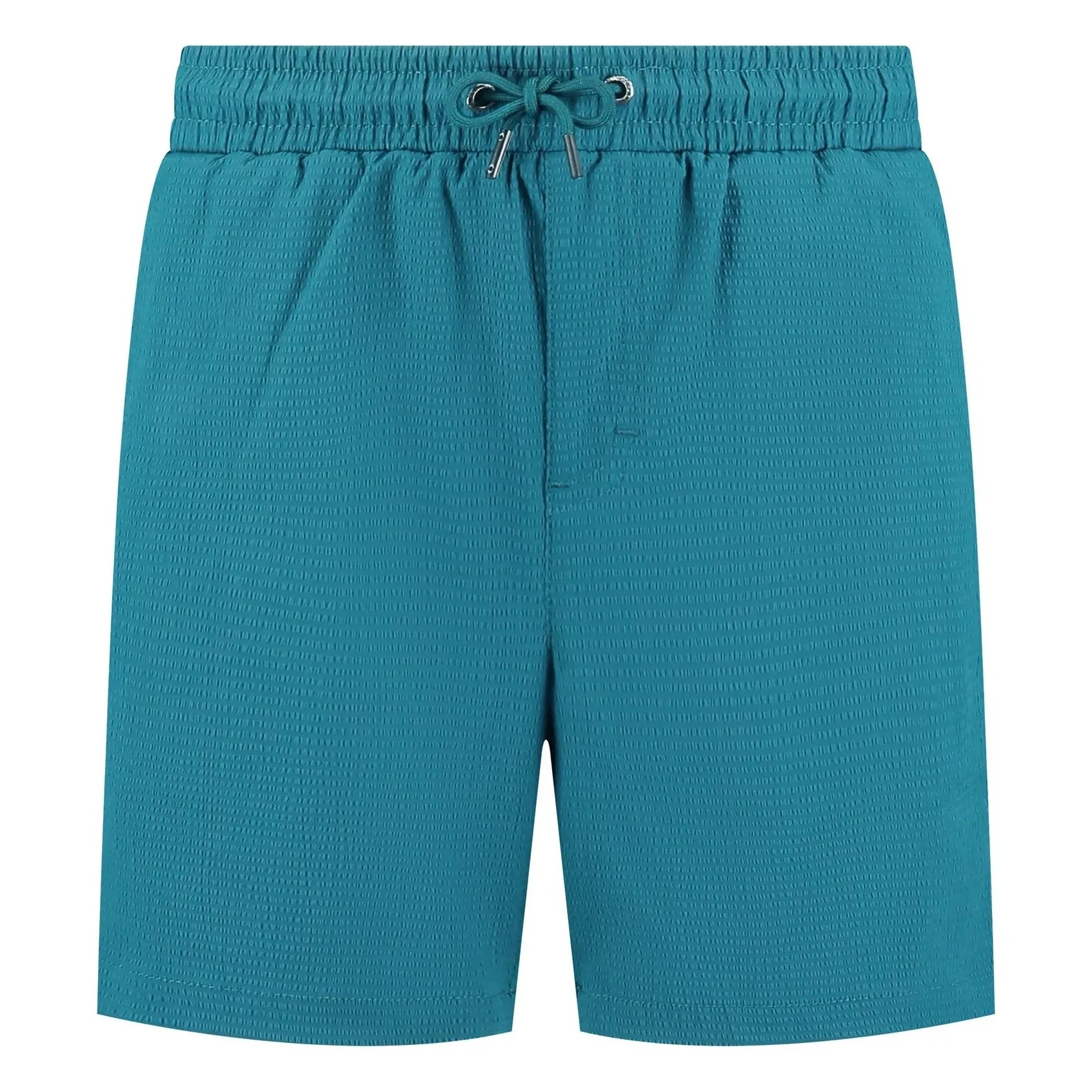 Beachlife - Seersucker Yüzme Şortu | Peacock blue