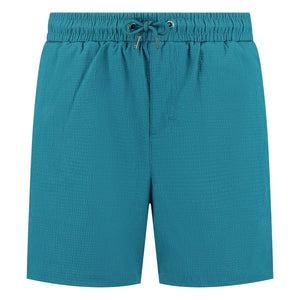 Beachlife - Seersucker Yüzme Şortu | Peacock blue