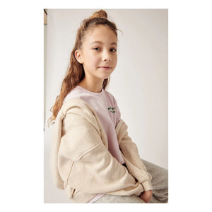 American Vintage - Itonay Fermuarlı Sweatshirt | Heather Beyaz