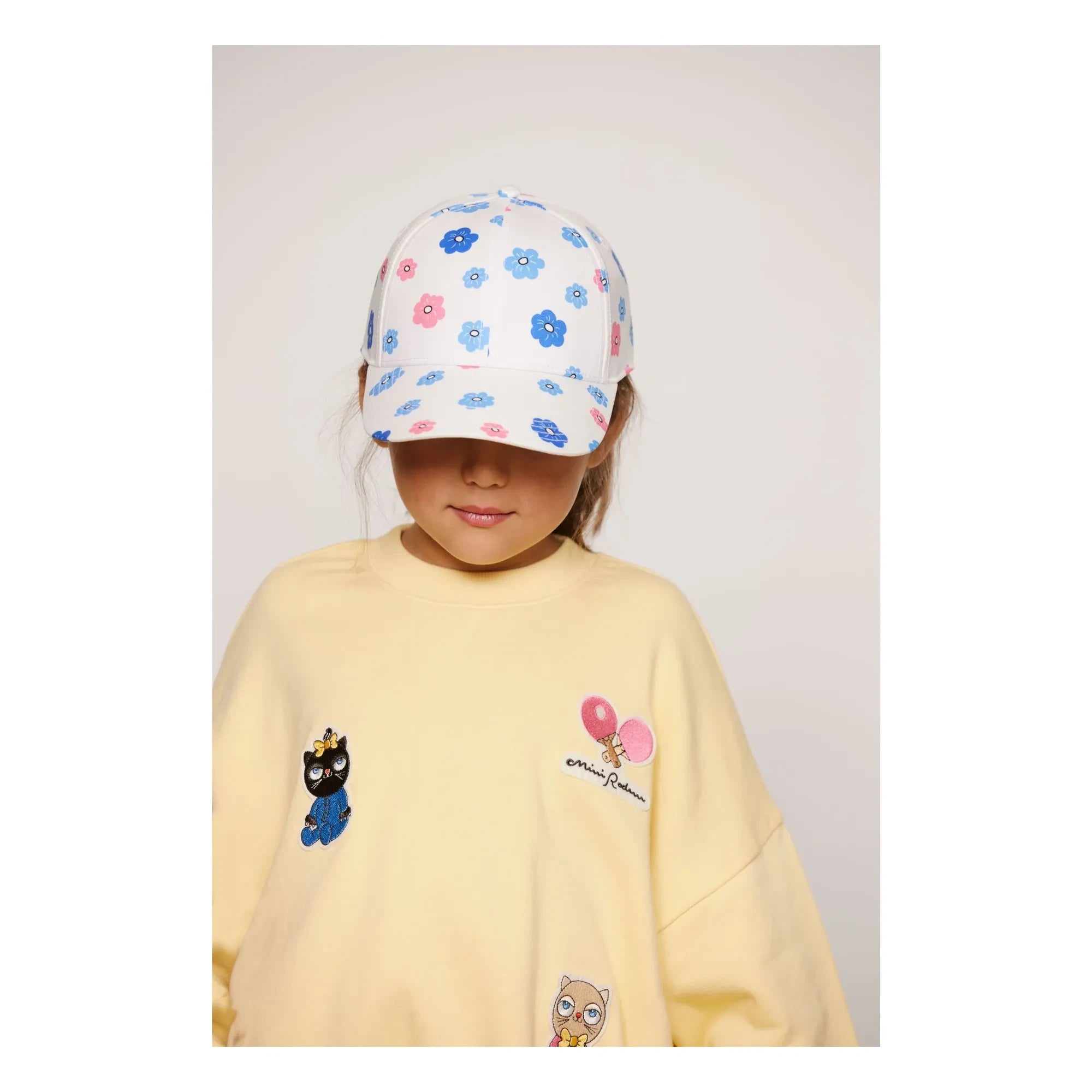 Mini Rodini - Hayvanlı Organic Cotton Sweat Patch | Sarı
