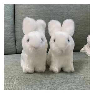 La Pelucherie - Léon tavşan peluş 15 cm | Beyaz