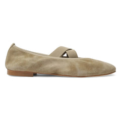 Augusta - Bettina Wildleder Ballerina | Beige