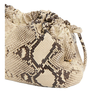 Mansur Gavriel - Mini Bag Cloud Clutch Embossed Snake | Beige