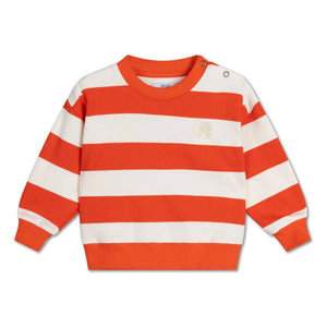 Repose AMS - Cozydrop Çizgili Organik Pamuklu Sweatshirt | Turuncu
