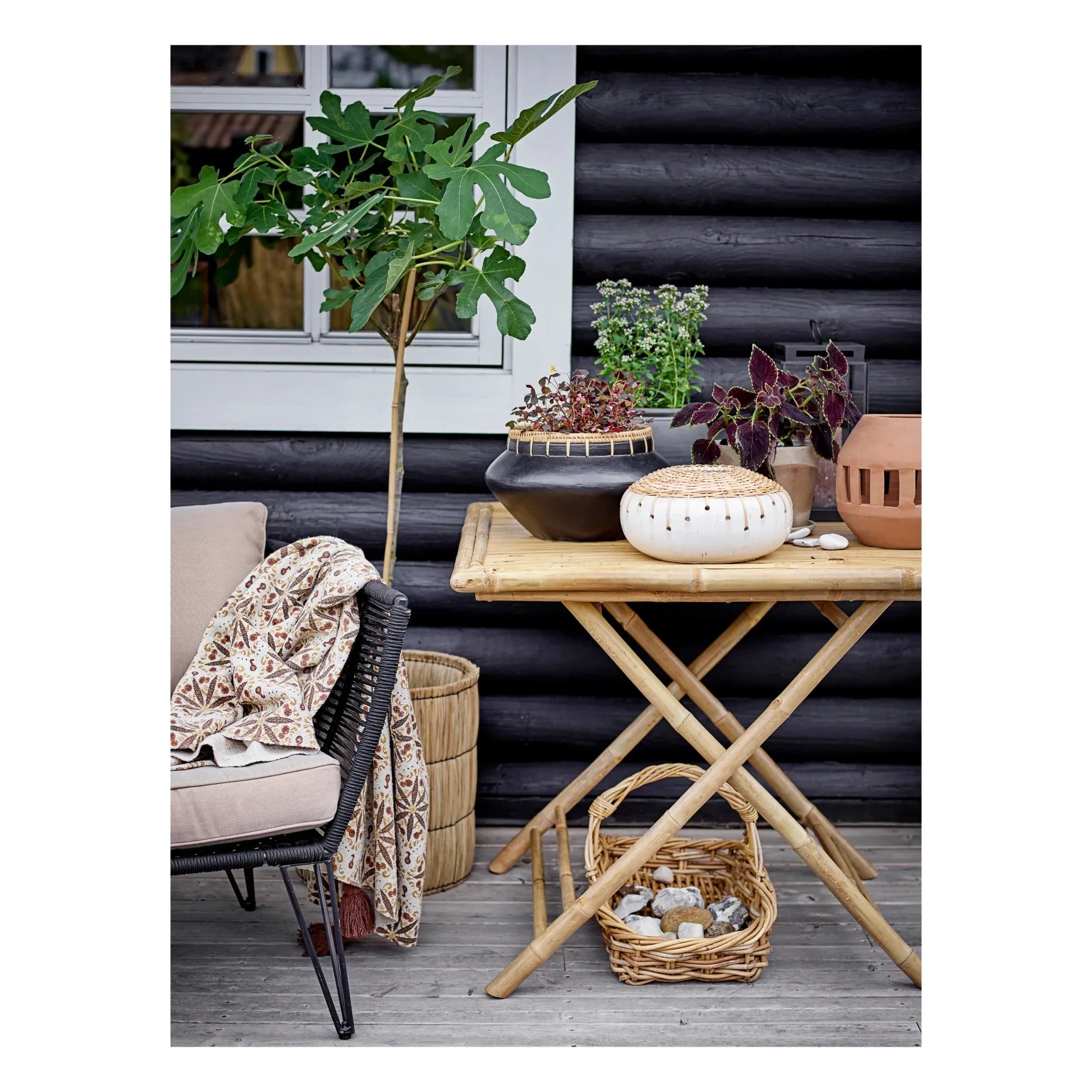 Bloomingville - Mundo Outdoor Lounge Sessel | Schwarz