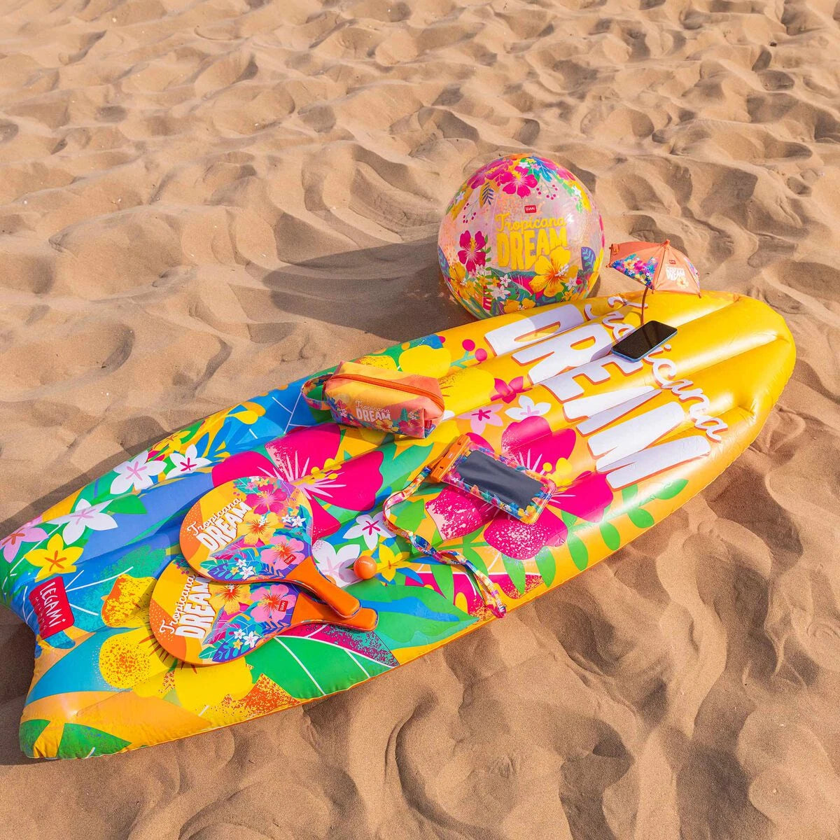 Legami - Tropicana Dream Inflatable Beach Ball - Glitter Beach Ball