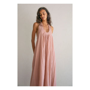 THEAVANT - La Plage Pamuk Voile Kleid | Beige