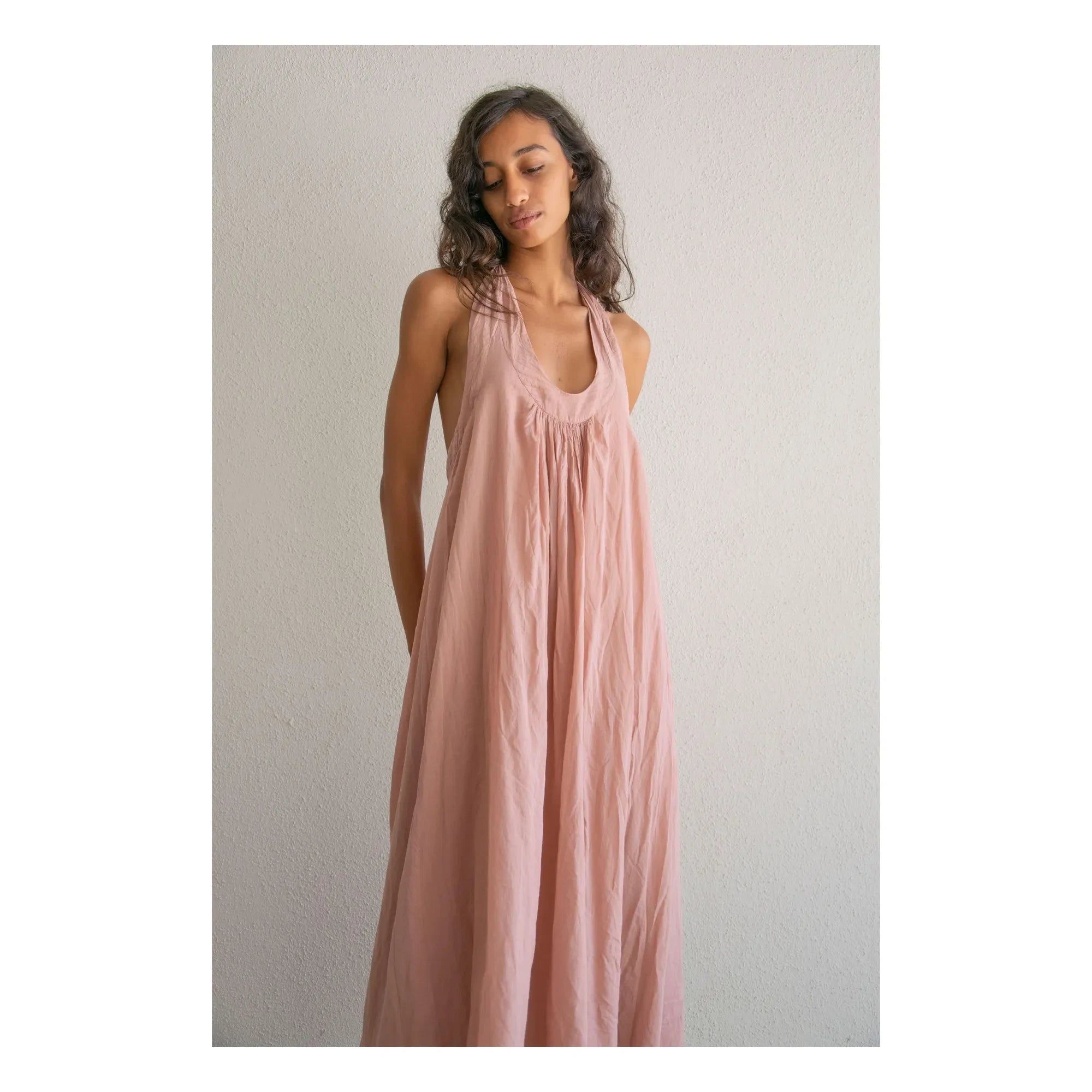 THEAVANT - La Plage Pamuk Voile Kleid | Beige