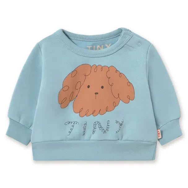 Tinycottons - Organik Pamuklu Köpek Sweatshirt | Açık Mavi