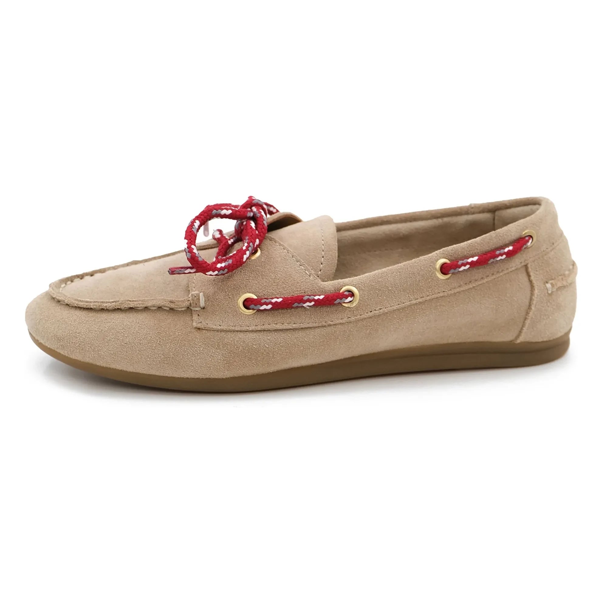 Toral - Kimana Suede Boat Shoes | Dark Tortoise Brown