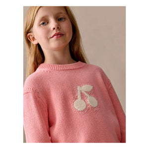 Bonpoint - Liesel Cherry Sweater | Coral