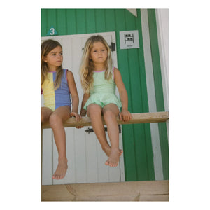 My First Cantê - Shirley Fleurs Textured Ruffled Swimsuit | Fluorescent Green