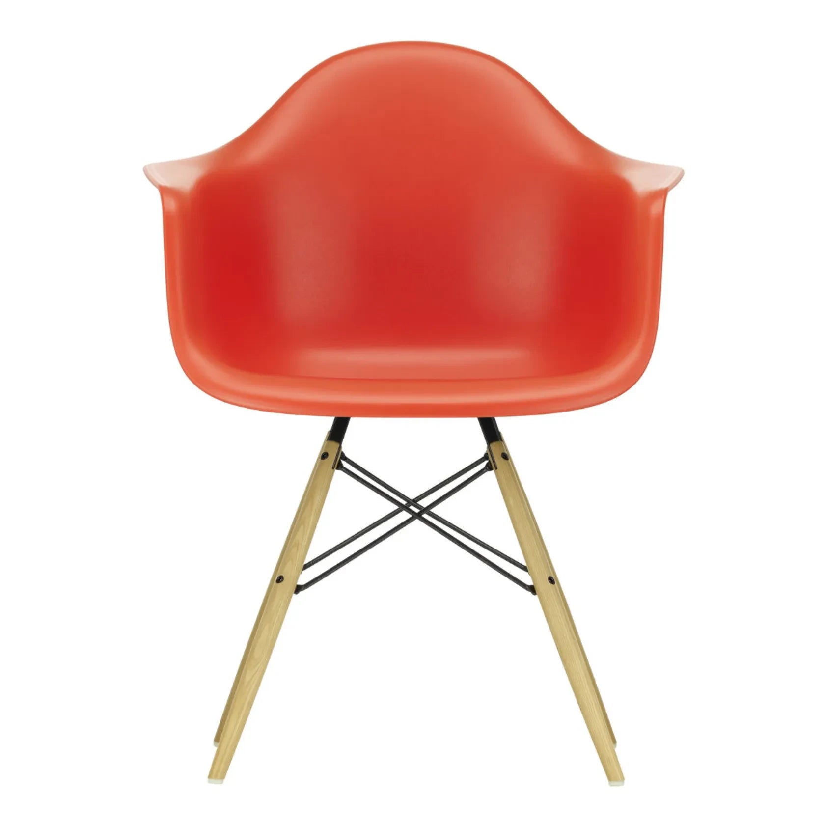 Vitra - DAW sandalye - akçaağaç taban - Charles & Ray Eames | Rouge coquelicot