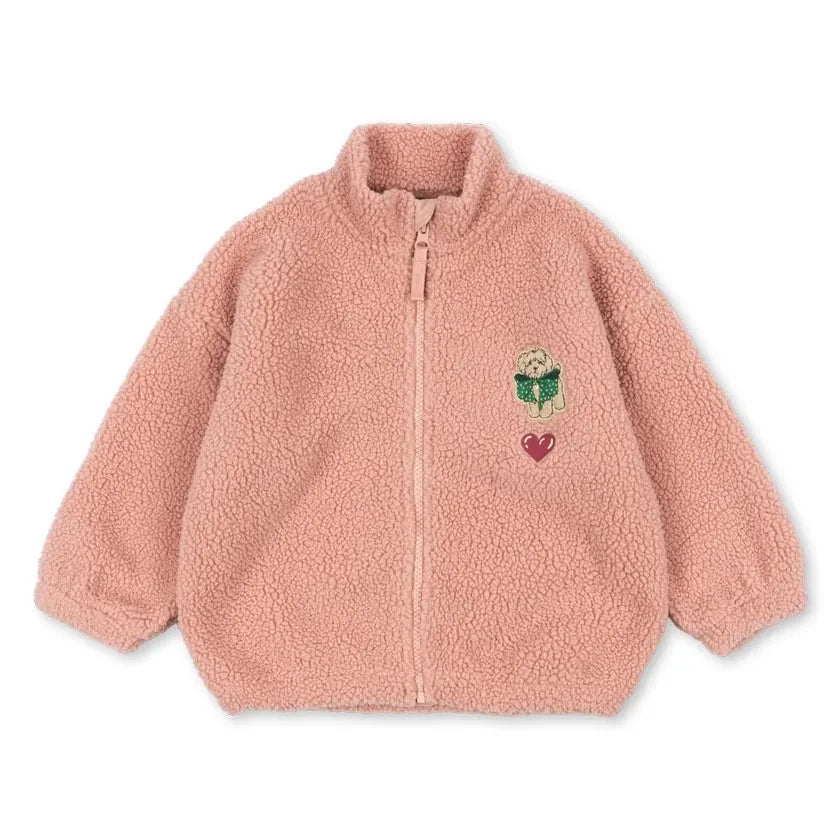 Konges Sløjd - Jody Kalp Geri Dönüştürülmüş Elyaf Sherpa Ceket | Pembe