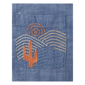 Gingersnaps - Lewis besticktes Chambray-Hemd | Blau