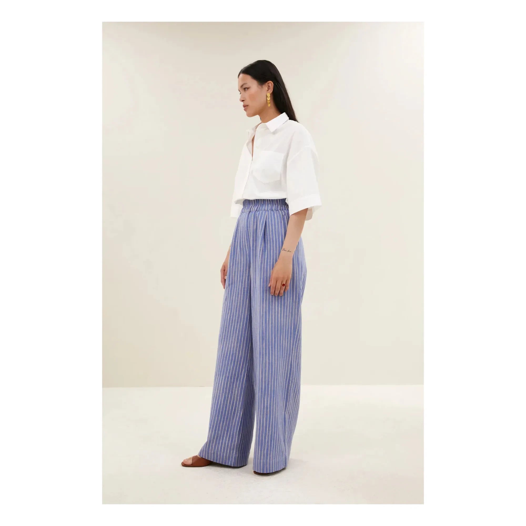 By Bar - Benji Gestreifte Hose | Blau