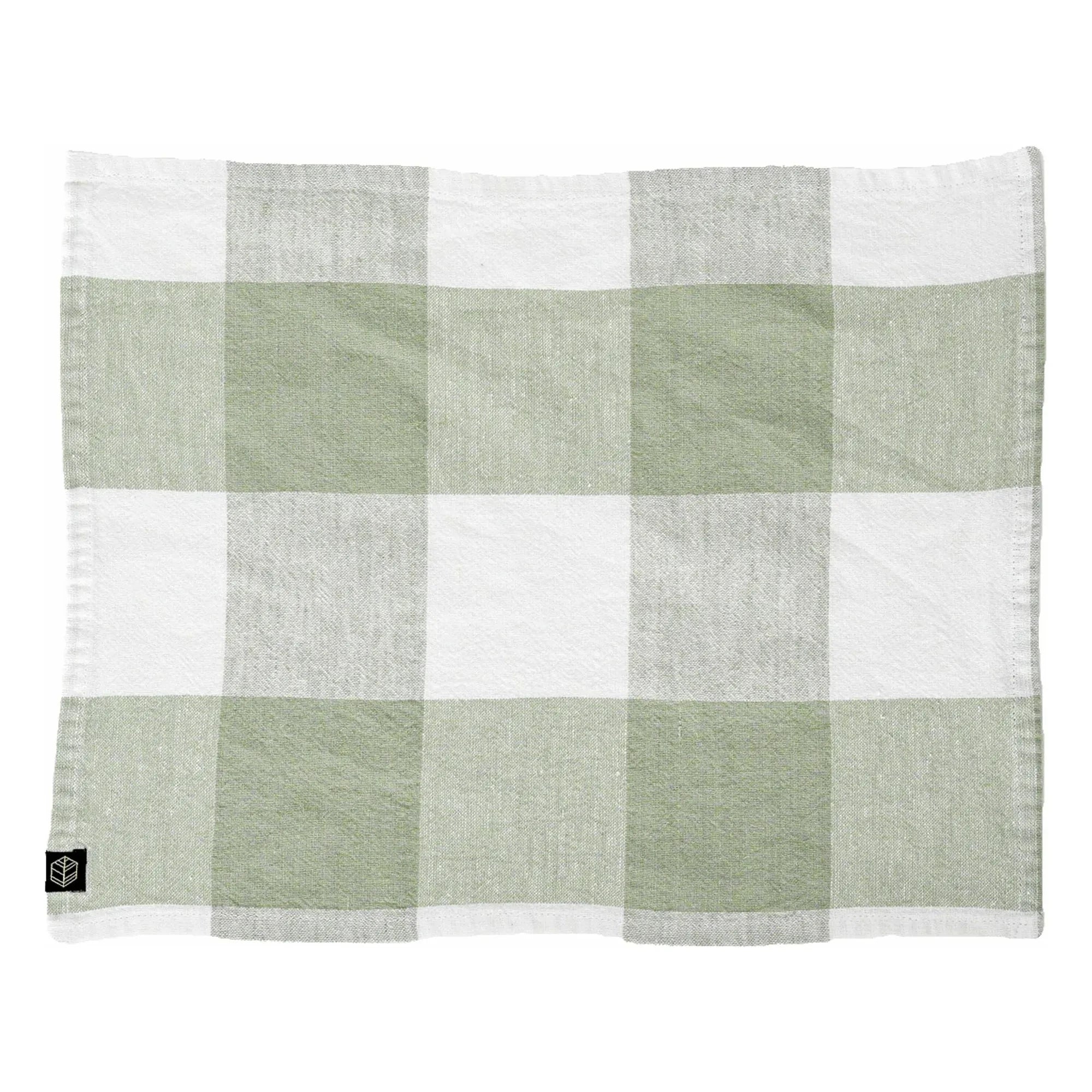 Haomy - Palma II Mischgewebe-Serviette | Mandelgrün
