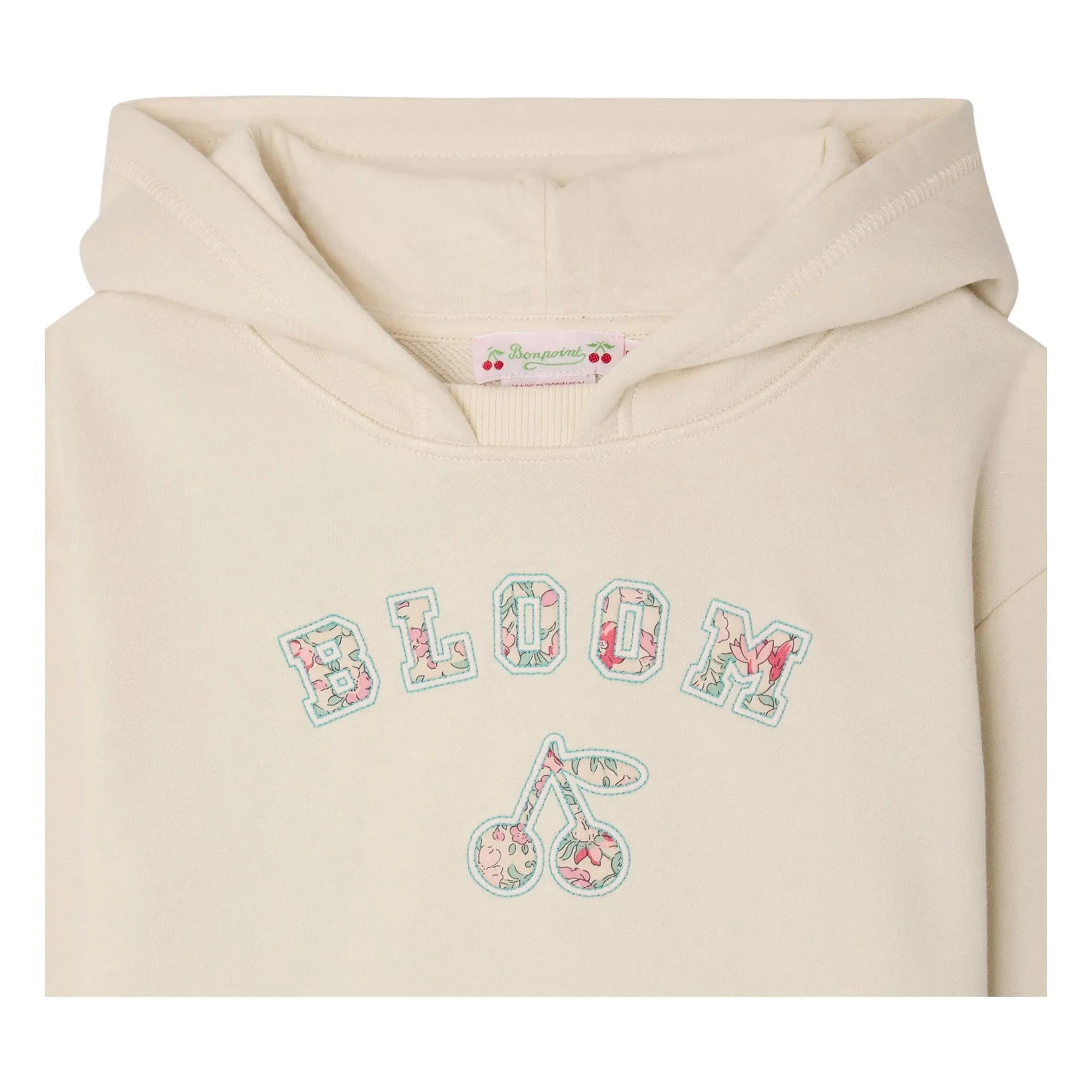 Bonpoint - Carmine Organic Cotton Hoodie Sweatshirt | Chalk