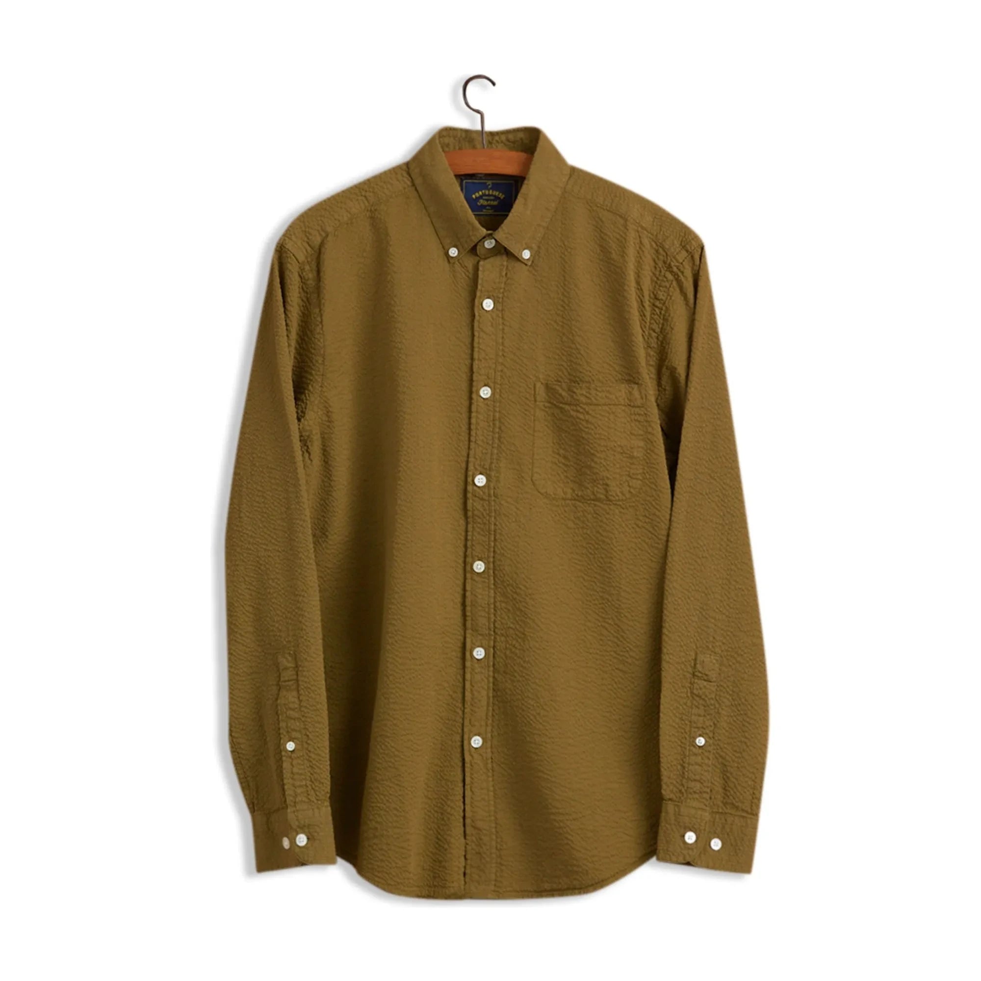 Portuguese Flannel - Atlantico Camp Checked Shirt | Olive Green