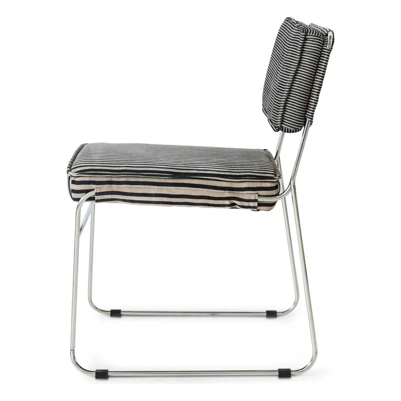 HKliving - Endless çizgili sandalyeler - 2’li set | Gri
