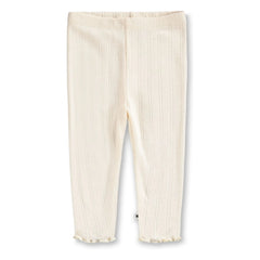 Molo - Sidse Leggings aus Bio-Baumwolle mit Rippbündchen | Elfenbein