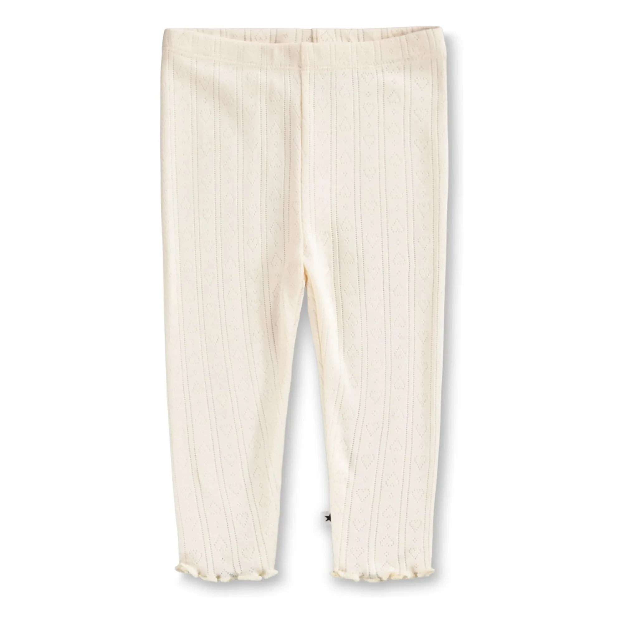 Molo - Sidse Leggings aus Bio-Baumwolle mit Rippbündchen | Elfenbein