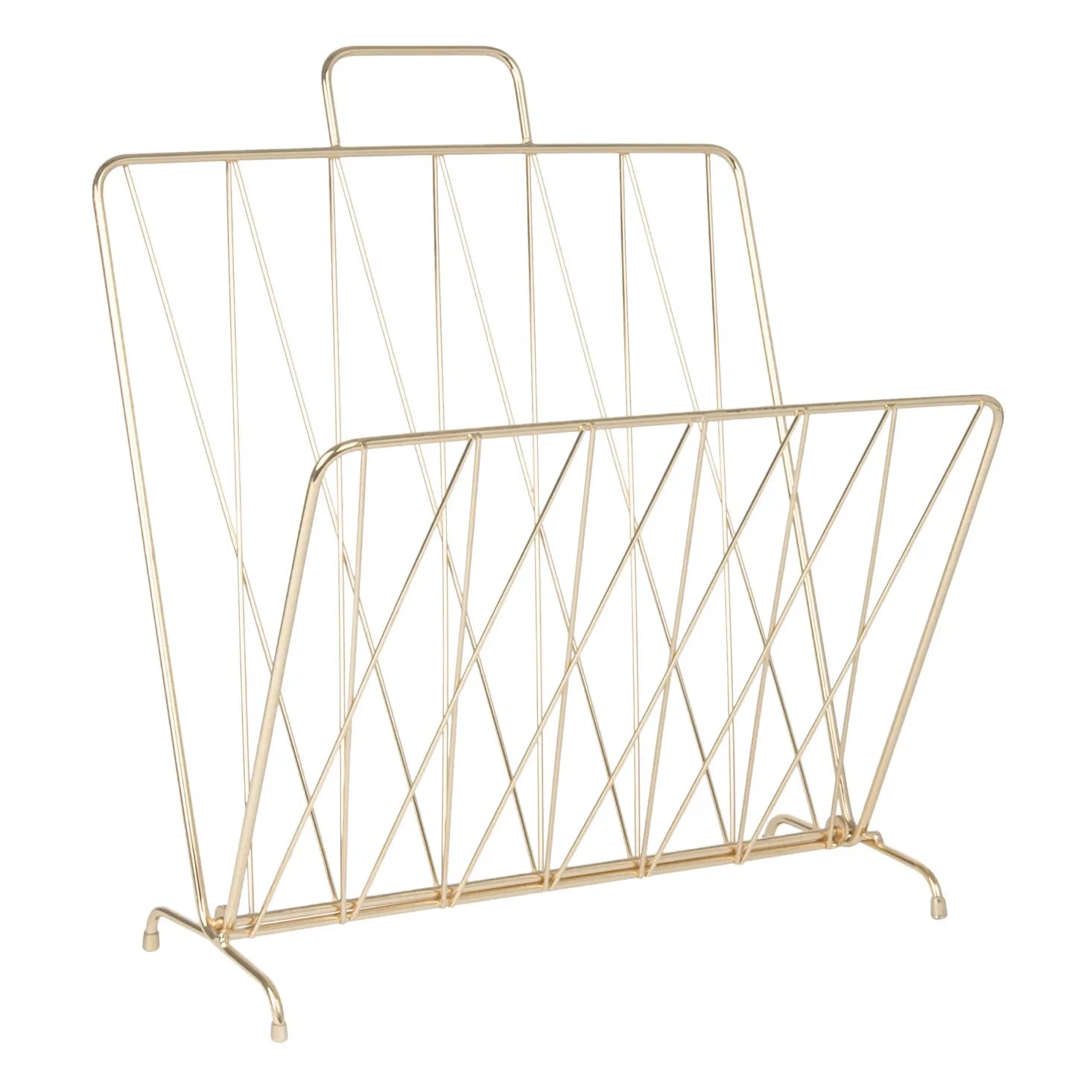 Present Time - Diamond Raster Gold Stahl Magazinhalter | Gold