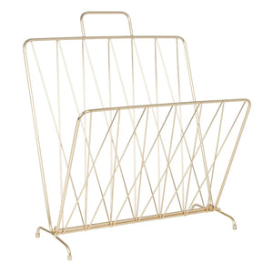Present Time - Diamond Raster Gold Stahl Magazinhalter | Gold