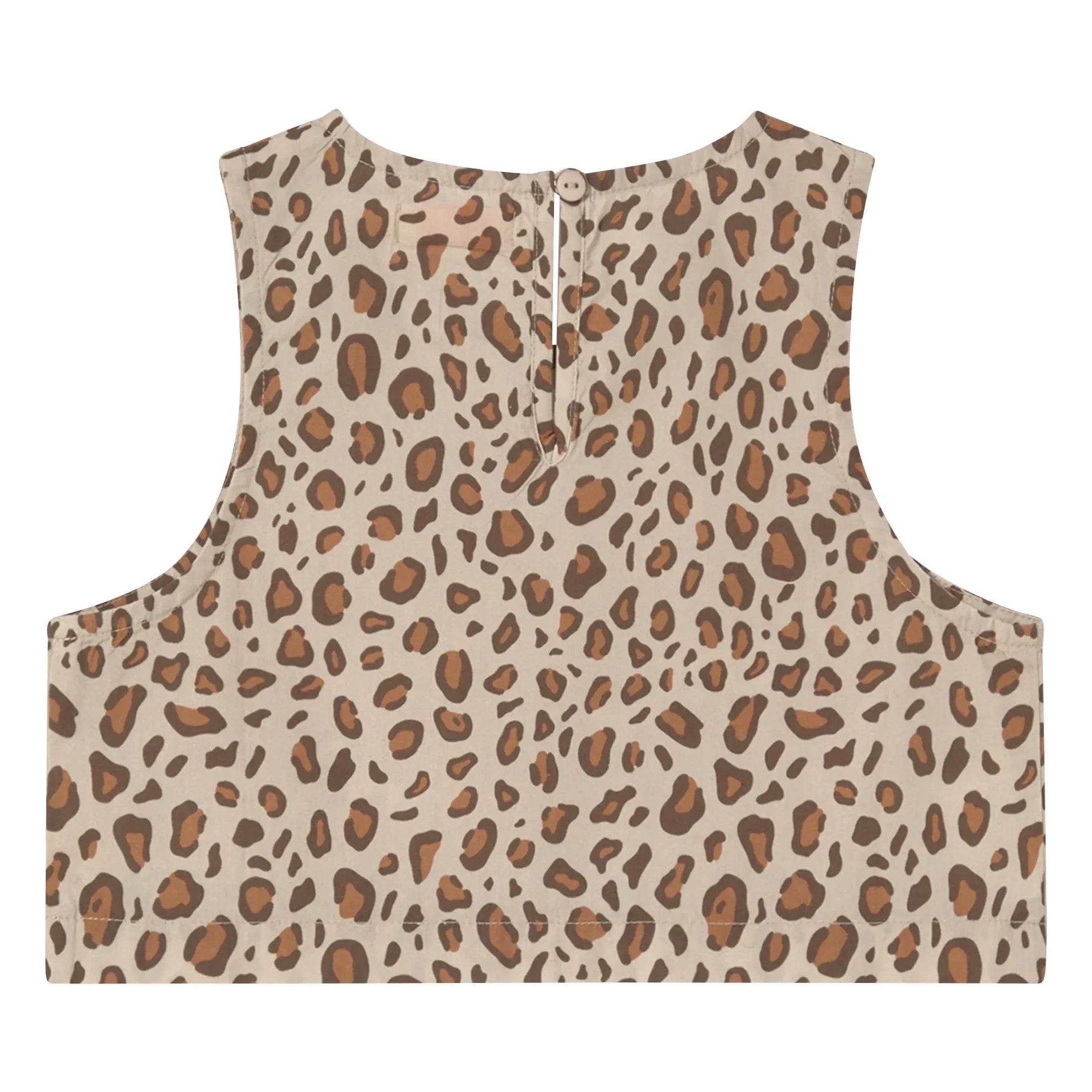 Tinycottons - Poplin Leopar Üst | Kahverengi