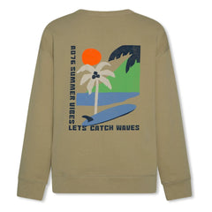 AO76 - Oscar Landscape Sweatshirt aus recycelter Baumwolle | Khaki