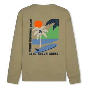 AO76 - Oscar Landscape Sweatshirt aus recycelter Baumwolle | Khaki