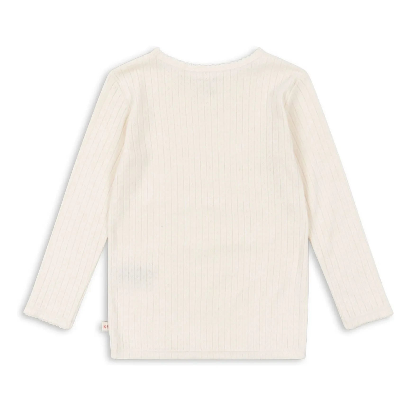 Konges Sløjd - Minnie Pointelle organik pamuklu T-shirt | Ekru