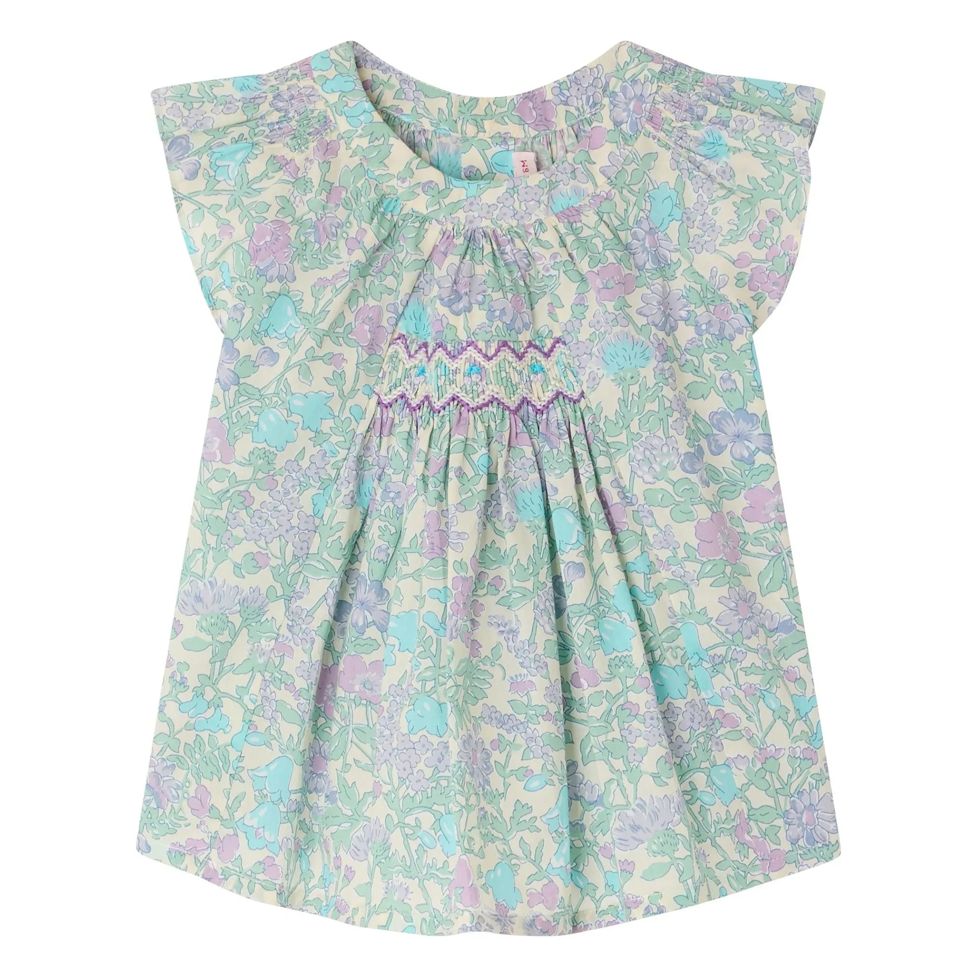Bonpoint - Blouse Laurie Liberty Organik Pamuk | Su Yeşili