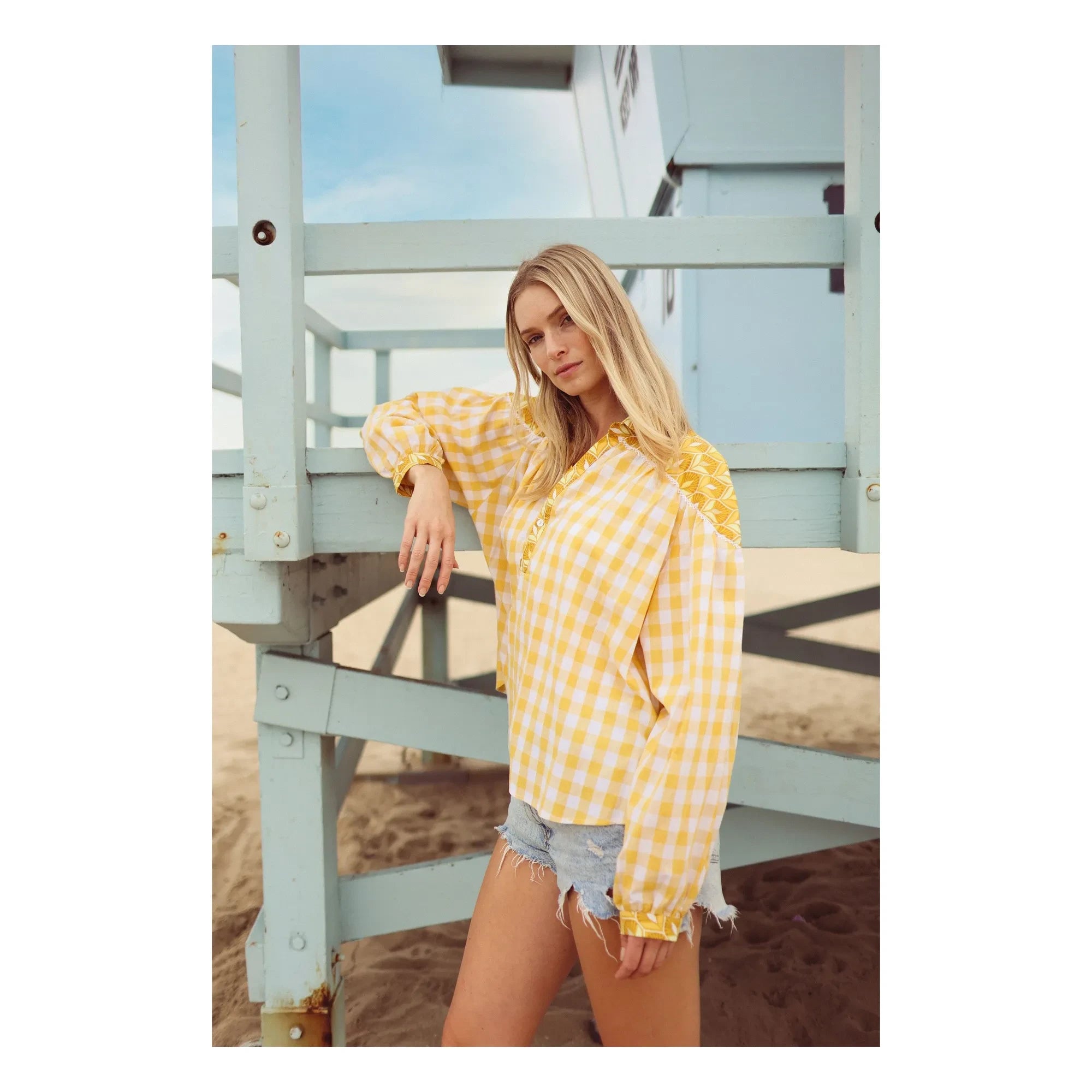 Paolina - Zamansız Emilie bluz | Sarı