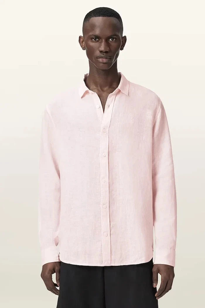 AllSaints erkek keten gömlek LOOM