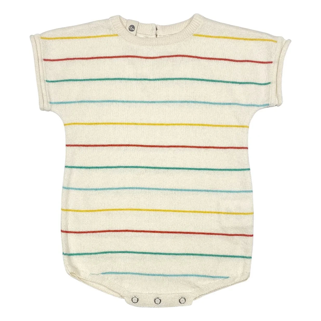 Bayiri - Botanik Striped Organic Cotton Bodysuit | Ecru